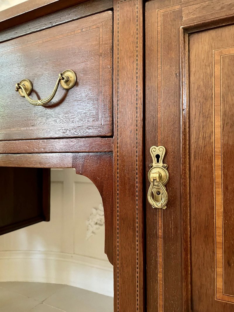 Antique Edwardian Inlaid Mahogany Sideboard - Image 11